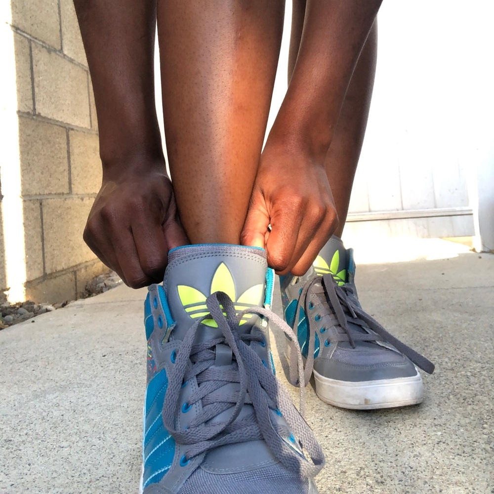 Multi Color/Neon high top Adidas